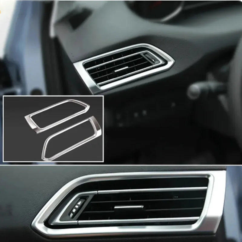 Cadre d'Aérateur Peugeot 308 T9 SW 2015-2016 Chromé, Paire Gauche et Droite
