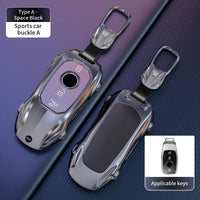 Coque de Protection Clé Mercedes Classe A B C E S W204 W205 W210 W212 W213 W176 W463 GLC GLB GLE AMG Alliage de Zinc Style Supercar