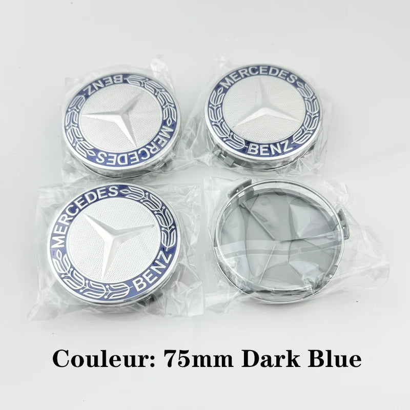 Cache-Moyeux Mercedes AMG W204 W205 GLA GLC 75mm — exemple de montage