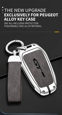 Coque de Clé Peugeot GT Line 3 Touches Alliage de Zinc Suédine
