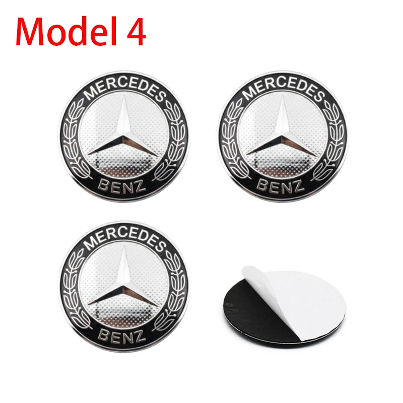 Autocollants Emblème de Moyeu Mercedes AMG 56mm 60mm 65mm — vue de trois quarts