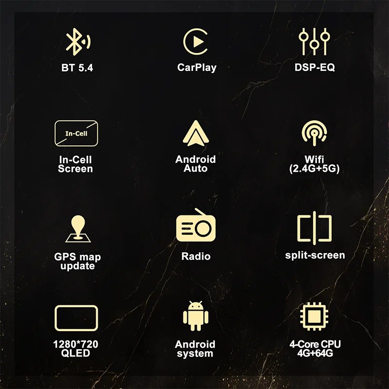 Autoradio Android 10 Pouces Jeep Wrangler JK 2007-2016 CarPlay et Android Auto Sans Fil GPS
