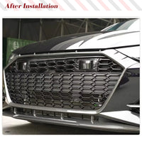 Cadre de Calandre en Carbone Sec Audi RS6 RS7 C8 Avant 2019-2023 Noir Brillant