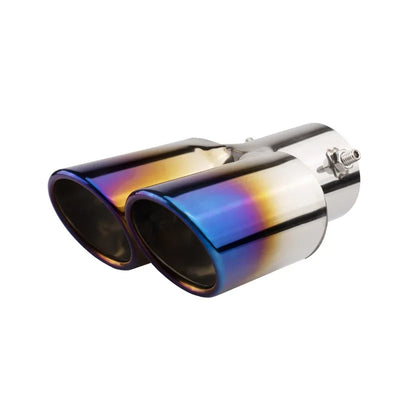 Embout d'Échappement Double Sortie Universel Inox