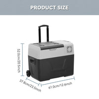 Réfrigérateur de Voiture Podofo 30 L 40 L 50 L Glacière à Compresseur sur Roulettes 12/24 V