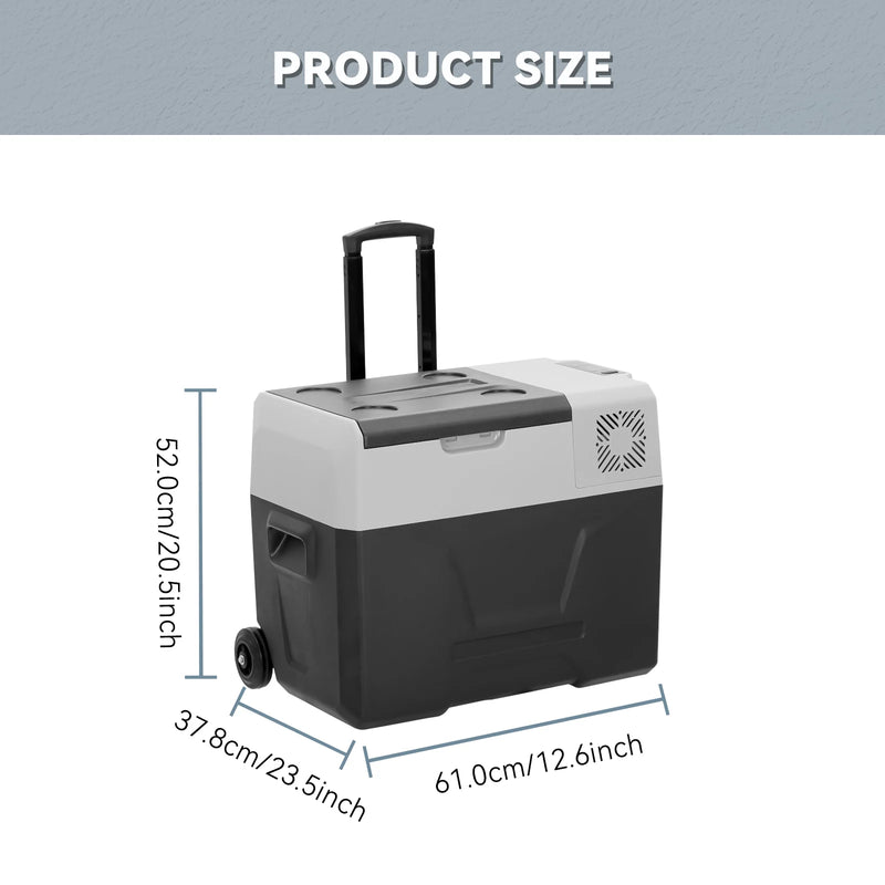 Réfrigérateur de Voiture Podofo 30 L 40 L 50 L Glacière à Compresseur sur Roulettes 12/24 V
