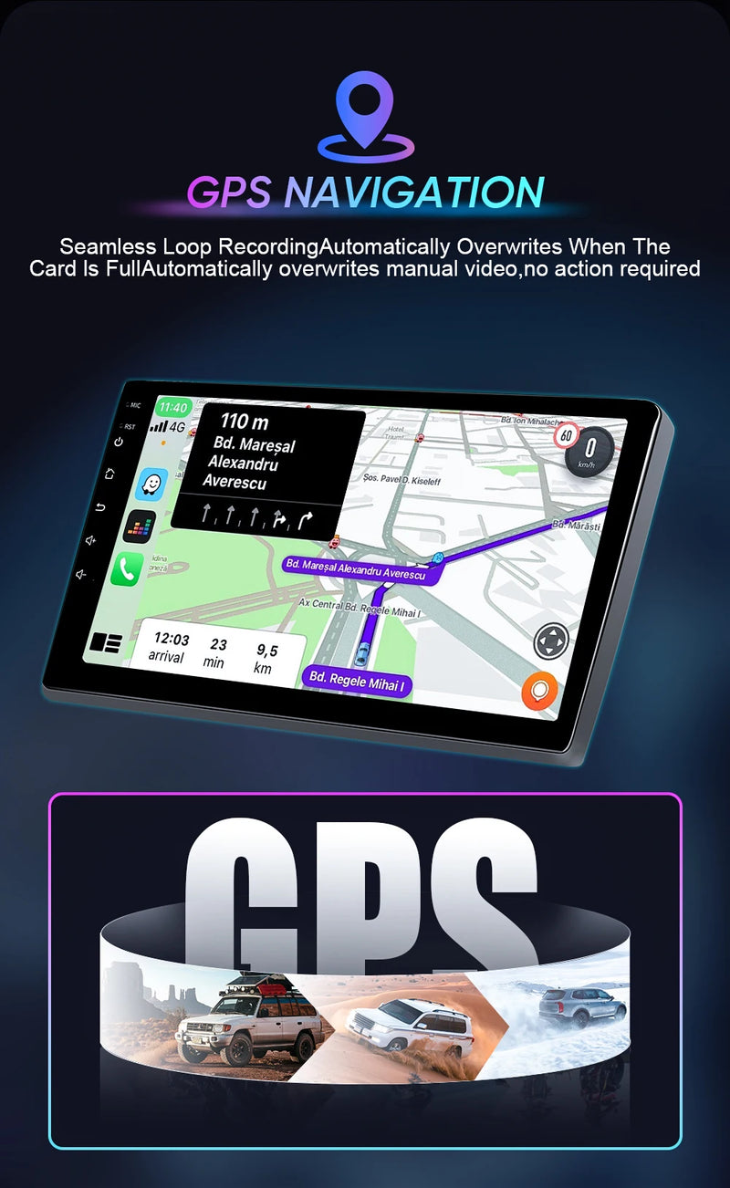 Autoradio Android Dodge Charger 2011-2014 Écran QLED 9 pouces CarPlay GPS Navigation