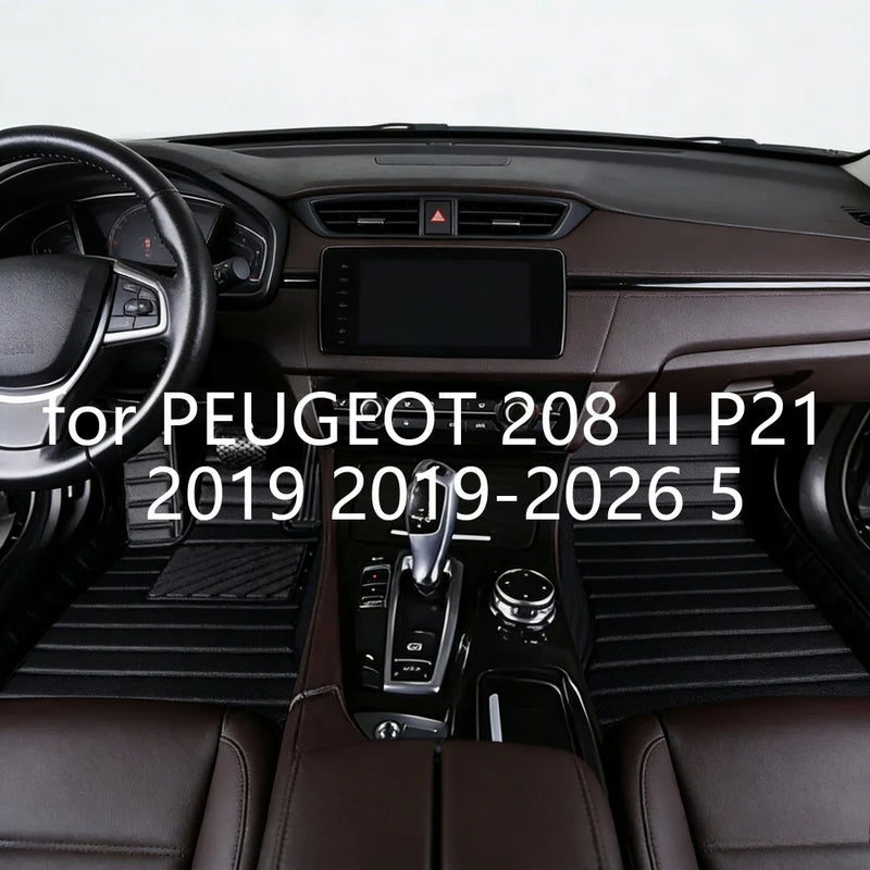 Tapis de Sol Peugeot 208 II P21 2019-2026 Faciles à Nettoyer Antidérapants 5 Places