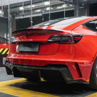 Kit Carrosserie Carbone Style Robot Tesla Model 3 : Spoiler de Pare-Chocs Arrière et Diffuseur