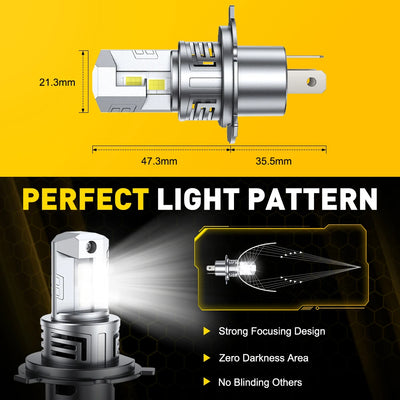 Ampoules LED H4 Canbus 60W 12V (Kit 2 Pièces)