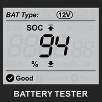 Testeur de Batterie Voiture 6V 12V 24V 100-2000 CCA Écran LCD