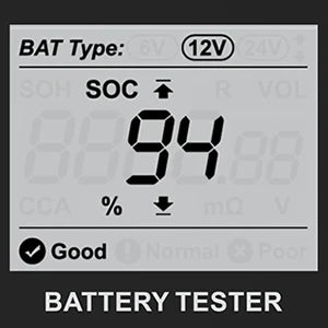 Testeur de Batterie Voiture 6V 12V 24V 100-2000 CCA Écran LCD