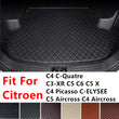 Tapis de Coffre Citroën C4 C-Quatre Picasso Aircross C5 Aircross C5 X C6 C3-XR C-Elysée Sur Mesure Doublure Arrière