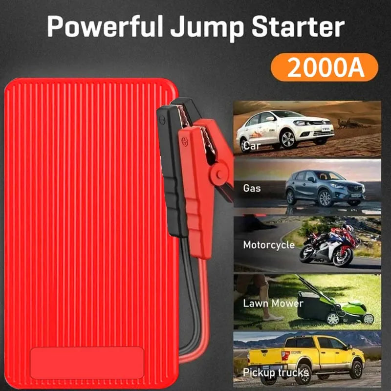 Booster de Batterie Voiture GKFLY 2000 A 44,4 Wh Démarreur Portable 12 V