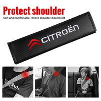 Coussinets de Ceinture de Sécurité Citroën Carbone — détail de finition