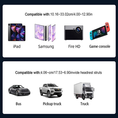 Support Téléphone Tablette SEAMETAL Siège Arrière Voiture