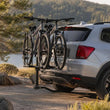 Porte-Vélos sur Attelage pour 2 Vélos Pliable et Inclinable Charge 36 kg avec Récepteur 1,25 Pouce pour Voiture, SUV et Camping-Car