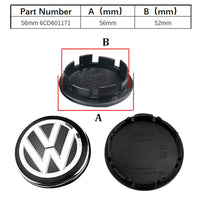 Cache-Moyeux Volkswagen VW Golf Polo Passat 55mm 76mm — vue de face