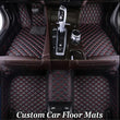Tapis de Sol Peugeot 3008 P84 2017-2023 Cuir Sur Mesure 3 Pièces Surpiqué Antidérapant