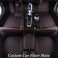 Tapis de Sol Peugeot 3008 P84 2017-2023 Cuir Sur Mesure 3 Pièces Surpiqué Antidérapant