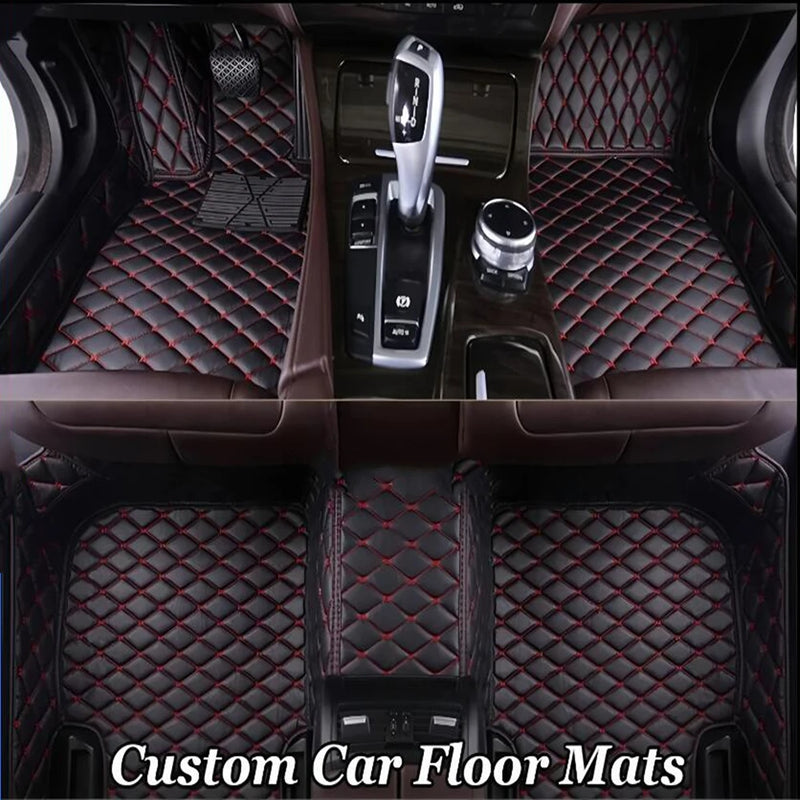 Tapis de Sol Peugeot 3008 P84 2017-2023 Cuir Sur Mesure 3 Pièces Surpiqué Antidérapant