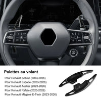 Palettes au Volant Renault Austral Espace Scénic Rafale Mégane E-Tech Aluminium Effilées
