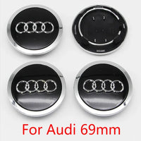 Cache-Moyeux Audi A3 A4 A6 Q5 Q7 60mm 77mm — vue en situation