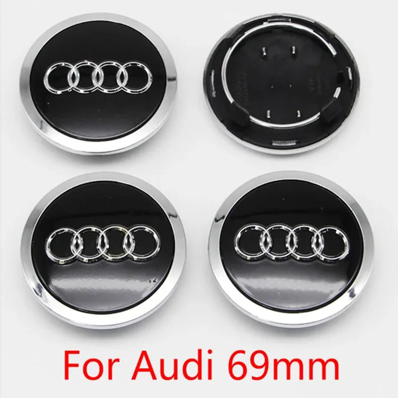 Cache-Moyeux Audi A3 A4 A6 Q5 Q7 60mm 77mm — vue en situation