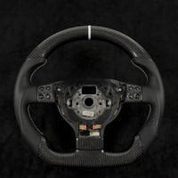 Volant Carbone Volkswagen Golf 5 GTI R32 (1K) 2003-2009 Plat en Bas Cuir Perforé