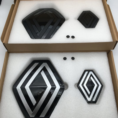 Emblème Renault Noir Capot et Coffre 2 Pièces