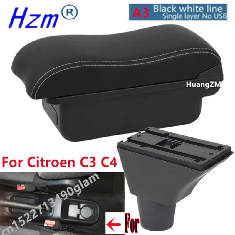 Accoudoir Central Citroën C3 C4 Rangement Simple ou Double 3 USB