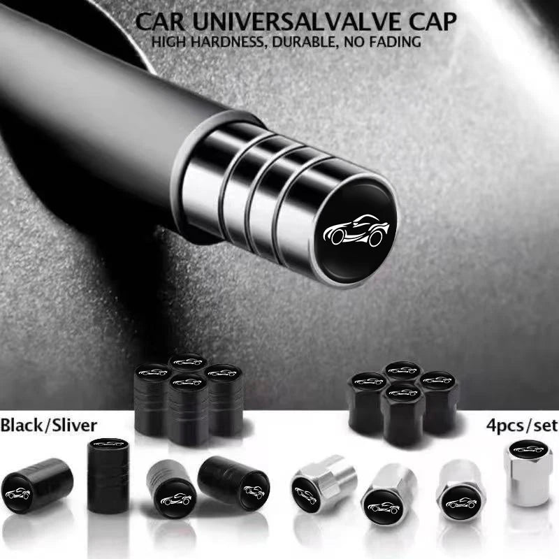 Bouchons de Valve Pneu Porsche Boxster Cayenne Panamera Macan Cayman 911 Lot de 4 en Métal Logo Voiture de Sport