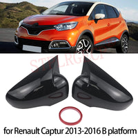 Coques de Rétroviseurs Renault Captur 1 2013-2016 Noir Brillant