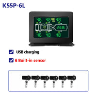 Capteur de Pression des Pneus Solaire TPMS 6 ou 8 Roues Écran LCD