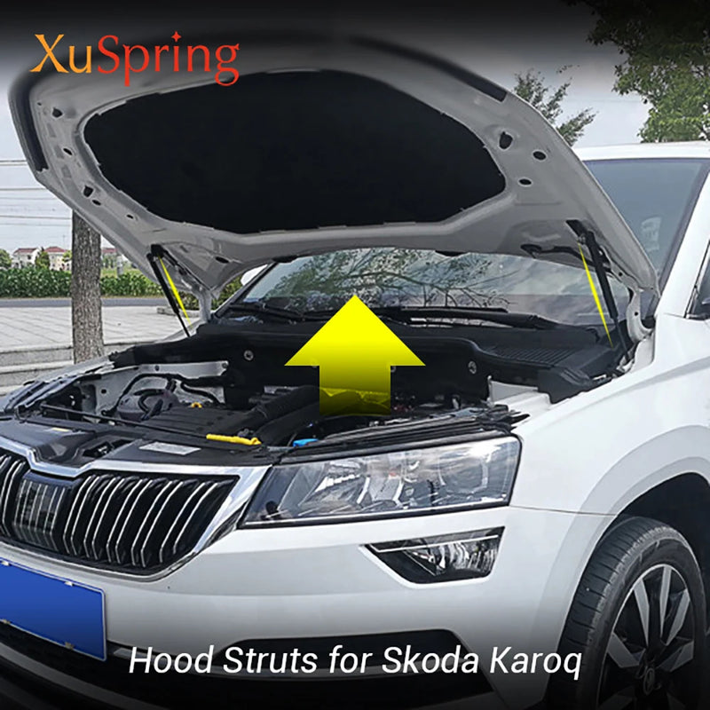 Vérins de Capot Skoda Karoq 2017-2025 Amortisseurs à Gaz 2 Pièces