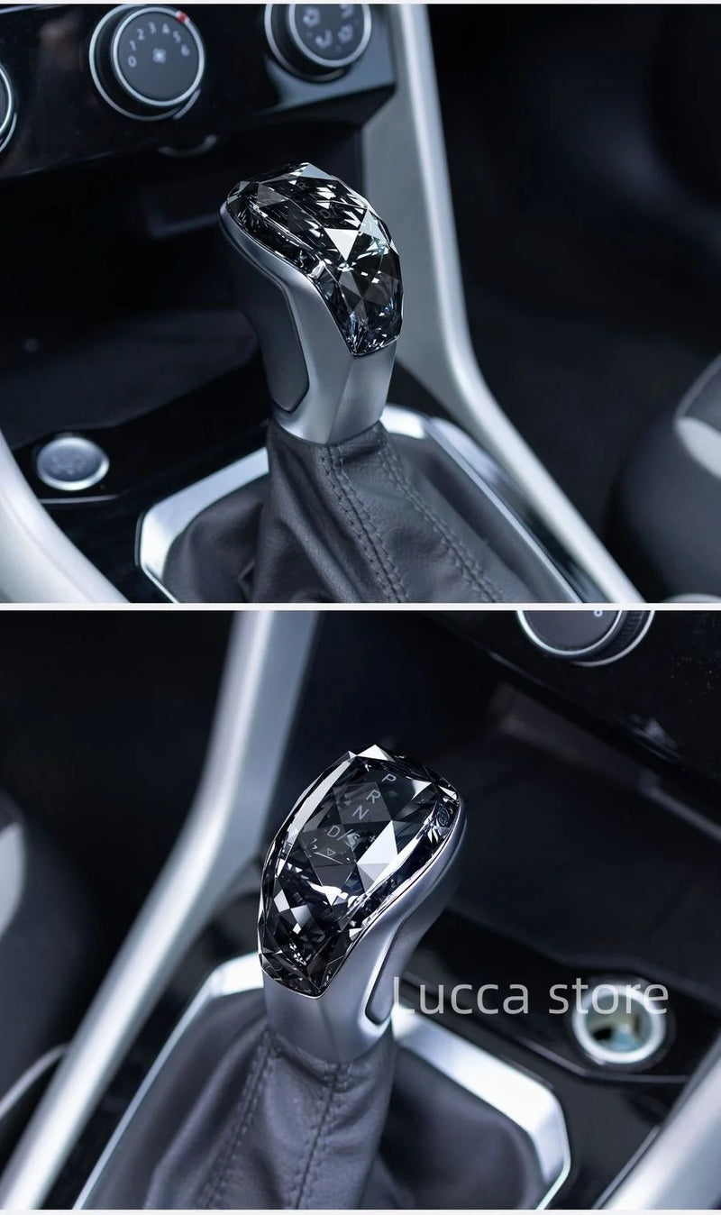 Pommeau de Vitesse Volkswagen en Cristal Taillé Boîte DSG, Tiguan, T-Roc, T-Cross, Polo, Passat, Jetta