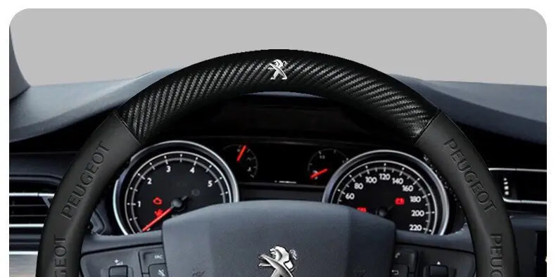 Couvre Volant Peugeot Cuir Nappa Enfilable 38 cm Rond ou Méplat