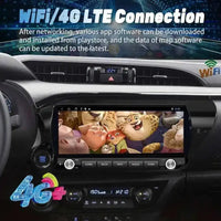 Autoradio Android Écran QLED 12,3 Pouces Toyota Hilux 2015-2023 CarPlay Sans Fil GPS 4G