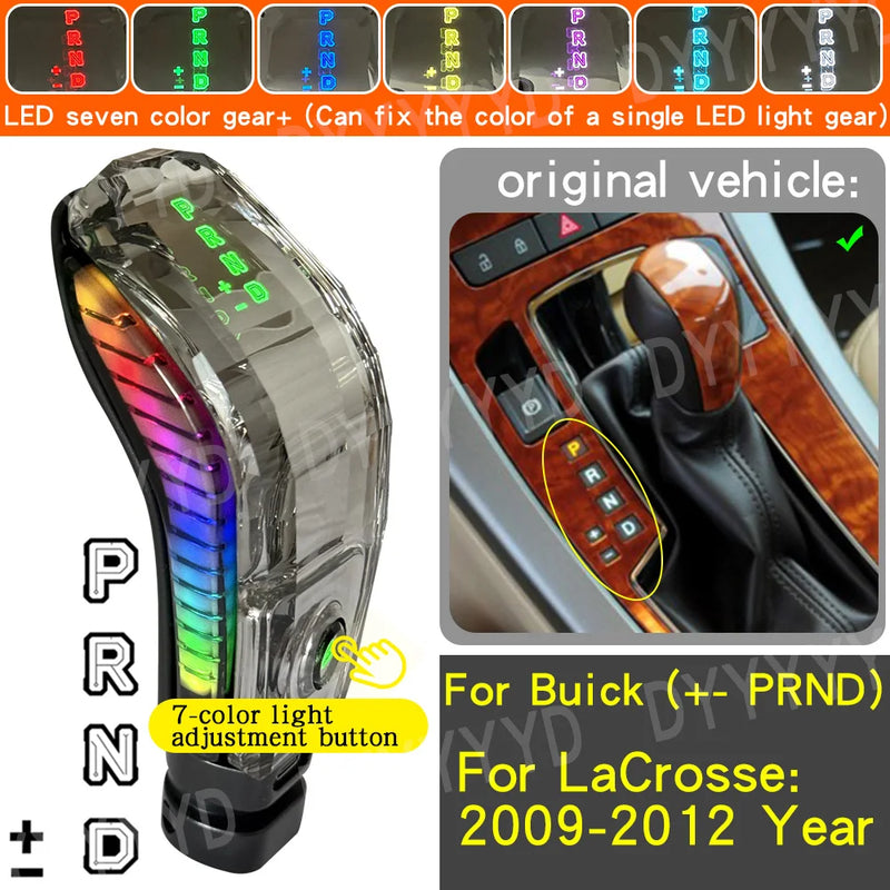 Pommeau de Levier de Vitesses LED Chevrolet Cruze Captiva Orlando — vue de profil