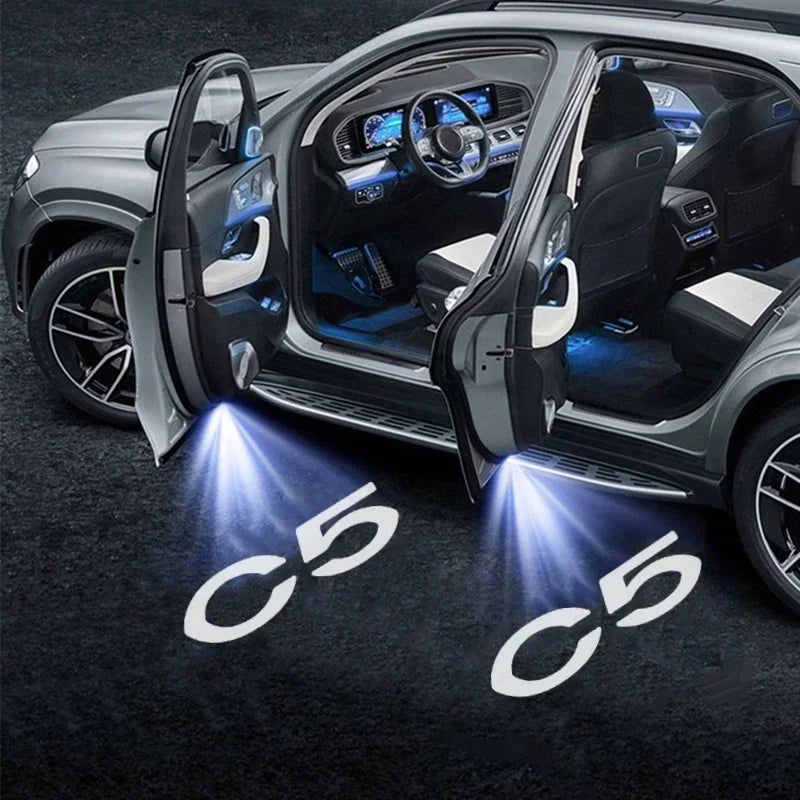 Projecteur Porte Citroën C5 2010-2016 LED, Lot de 2, 7 Motifs, Remplacement Direct