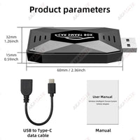 Boîtier CarPlay Sans Fil Android Auto Mini Clé USB Vidéo en Streaming