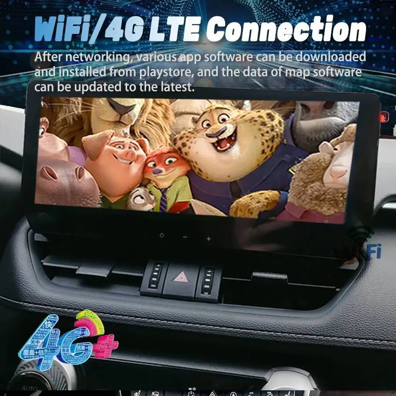 Autoradio Android Écran 12,3 Pouces Toyota RAV4 2018-2025 CarPlay Sans Fil Android Auto 4G