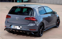 Diffuseur Arrière Complet Volkswagen Golf 7 et 7.5 GTI R Noir Brillant