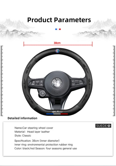 Couvre Volant Alfa Romeo Giulia Stelvio Giulietta Cuir