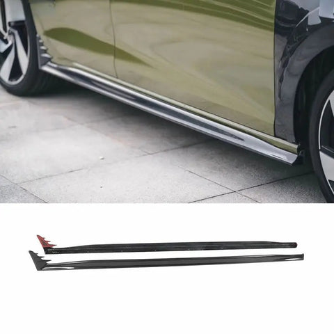 Bas de Caisse Carbone VW Golf 8 MK8, Jupes Latérales en Fibre de Carbone Sèche 2 Pièces