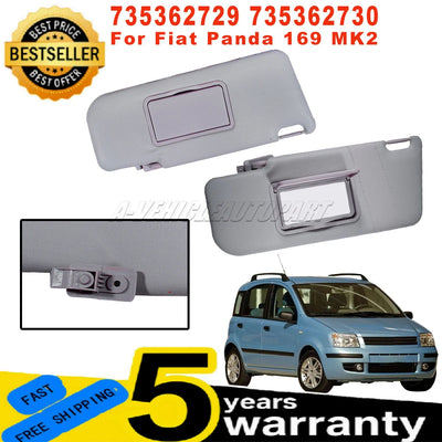 Pare-Soleil avec Miroir et Poche Fiat Panda 169 MK2