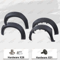 Élargisseurs d'Ailes Style Poche Toyota Hilux Vigo SR SR5 2005-2014 Noir Mat, Jeu de 4 Pièces