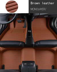 Tapis de Sol Cuir PU Rayé 5D Sur Mesure Volvo XC40 V60 V90 2016-2023 5 Places ou 1 Pièce