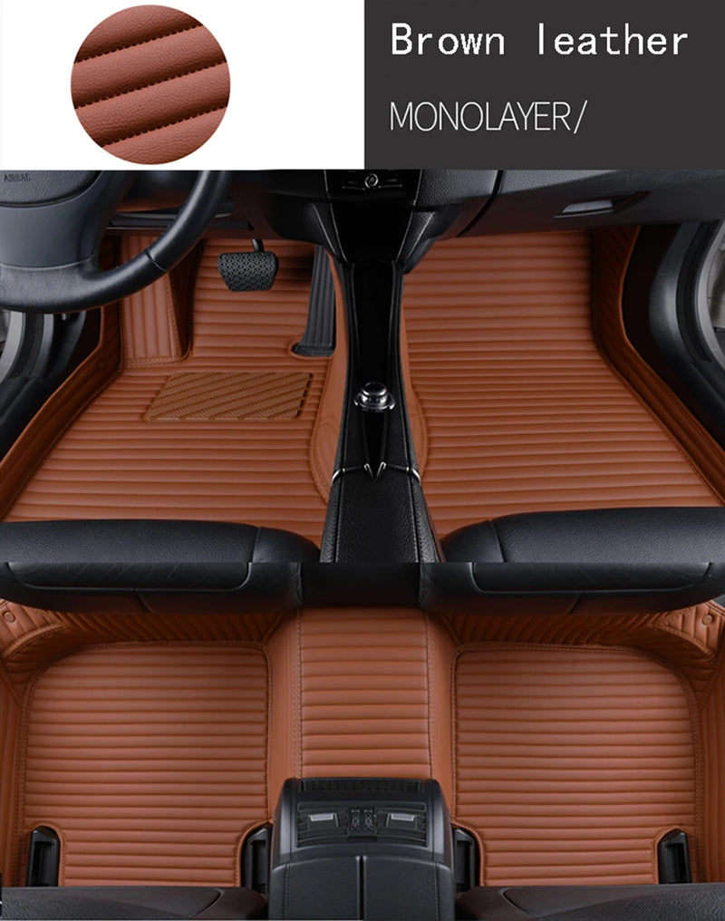 Tapis de Sol Cuir PU Rayé 5D Sur Mesure Volvo XC40 V60 V90 2016-2023 5 Places ou 1 Pièce