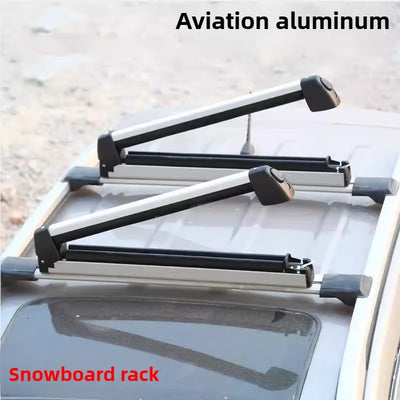Porte-Skis de Toit Aluminium Coulissant Verrouillable
